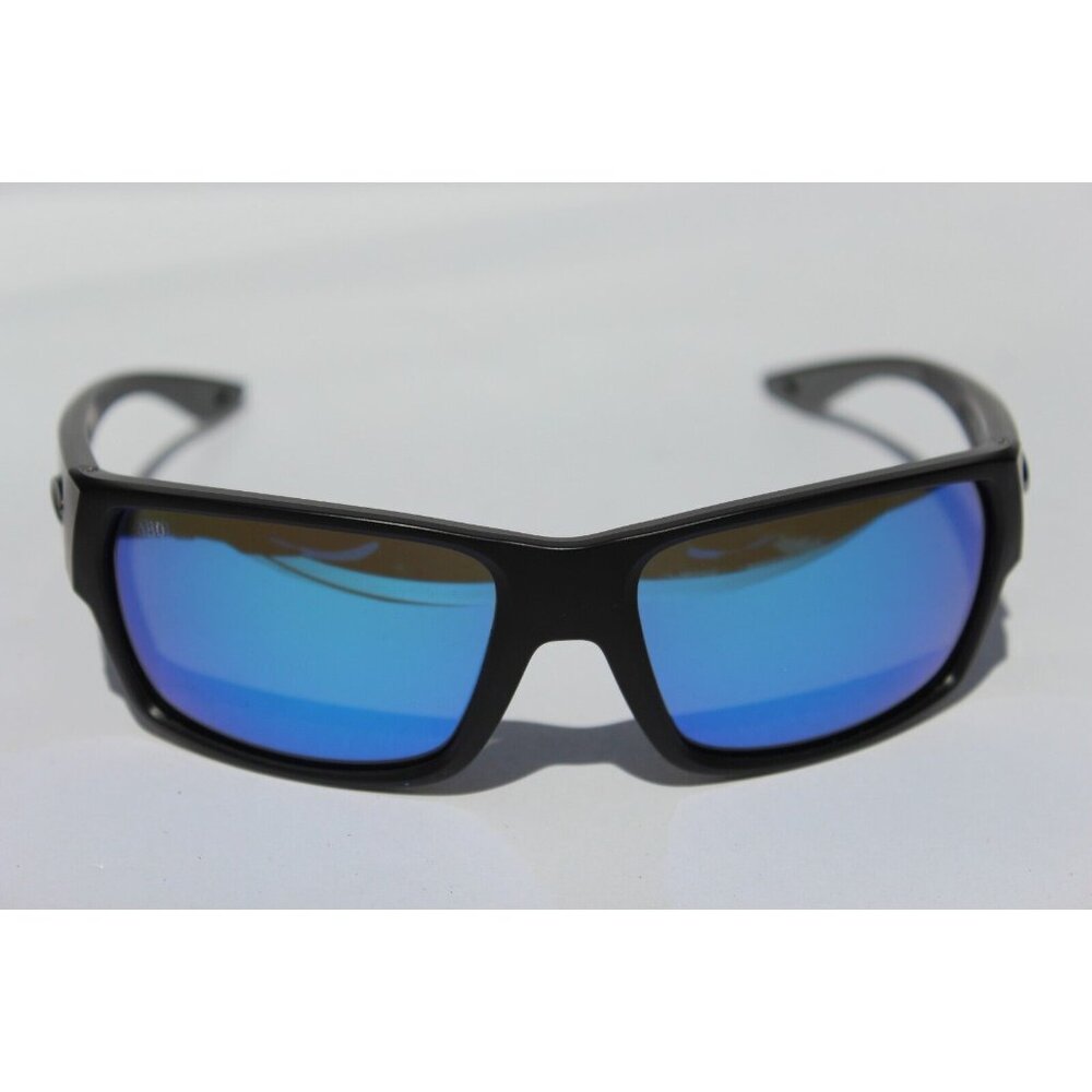 COSTA DEL MAR Tailfin 580G POLARIZED Sunglasses Black/Blue Mirror NEW - Picture 3 of 7
